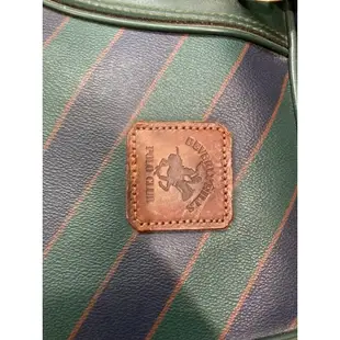 BEVERLY HILLS POLO CLUB 經典綠格紋 手提包 旅行包