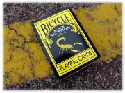 SVENGALI BLACK SCORPION BICYCLE TRICK DECK OF PLAYING CARDS GAFF MAGIC FORCE