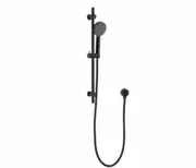 Rundo Black Round Hand held Sliding Shower Rail - 15 Years Warranty
