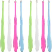 IOIUSKKU 8pack/lot Interdental Brushes for Orthodontic Braces Single Tuft Small Toothbrush for Inbetween Teeth ABS
