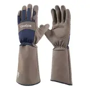 COOLJOB Thorn Proof Rose Pruning Garden Gloves for Men Long Sleeve Padded Yar...
