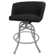 Swivel Tilt Counter Metal Bar Stool 26" Joey - Black Lava - White
