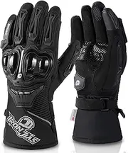 IRON JIA'S Motorcycle Gloves, Winter Riding Gloves with TouchScreen, 3M Thinsulate Thermal Waterproof Windproof Gloves for Road Racing, Cycling, Ebike and Climbing