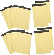 Generic Elegant A5 Yellow Legal Notepads 12 Pads Legal Pads Ruled Paper for Note Taking and Memo