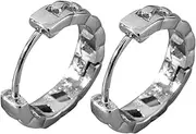 [LIFKOME] Hip Hop Style Mens Earrings Large Hoop Earring for Men Titanium Steel Earring Classic Design