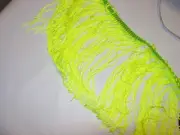 6" Rayon Chainette Fringe LIME GREEN NEON 12 YARDS CRAFTS COSTUME TRIM DANCE