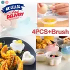 4x Egg Poacher Boil Egg Cup Poached Cup Mould Kitchen Tool Egglettes Hard Cooker