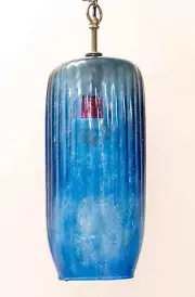 Hand-blown Murano Art Glass Lamp - Blue; Interior Lighting; Made in Italy