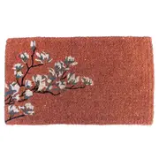 Magnolia Coral 100% Coir Doormat - Entry Mat, Welcome Mat, Door mat, Non Slip, Anti Slip, Front Door, Waterproof, Durable