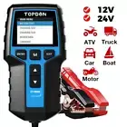TOPDON BT200 12V 24V Car Battery Load Tester Charging System Analyzer 2000CCA