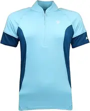 [ARIAT] Cambria Womens 1/4 Zip Jersey Top - Milky Blue/Blue Opal