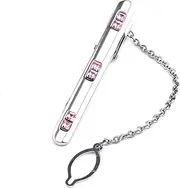 [KUHBDIE] Six Diamond Tie Clip Metal Business Tie Clip Set with Square Diamond Tie Clip