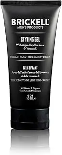 Brickell Men's Styling Hair Gel, Natural and Organic, All Day Hold for Glossy Style, 2 ounce, Naturally Scented