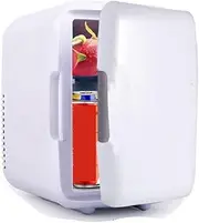 4 L Mini Fridge with Cooling and Warming Function Electric Reefer Refrigerator Portable Compact Personal Fridge AC+DC Power Compatibility for Bedroom, Office, Car, Dorm Makeup Skincare Fridge (Color