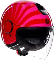 AGV Eteres Tropea, open face helmet , color: Red/Pink , size: XS