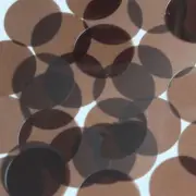 Round Sequin 40mm Chocolate Brown Transparent Glossy Matte Reversible Paillettes