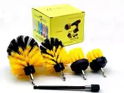 5 Pieces Different Size Cleaning Supplies Drill Brush Attachment Kit with 6 I...