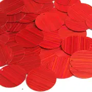 Red Sequin Round 30mm City Lights Reflective Couture Paillettes