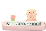 Cartoon Parking Number Plate | Cute Animal Phone Number Parking Stop Sign,Portable Automotive Interior Accessories, Automotive Display Decoration For Men And Women