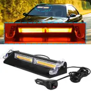 Amber Bar LED Flashing Beacon Strobe Warning Light Car Truck For Windshield Dash