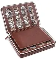 [CFZSALK] Watch Box Watch Holder Portable PU Leather 2/4/8 Slot Watch Box Display Case Storage Watch Organizer Holder Watch Case (Color : Onecolor, Size : 8Slot) KeYJ
