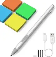 Surface Pen Stylus for Microsoft Surface Pro 11/10/X/9/8/7/7+/6/5/4/3, Surface Go 4/3/2/1, Surface Laptop/Studio/Book 4/3/2/1 Stylus Pen with Palm Rejection, 4096 Pressure, Magnetic, 4Nibs,Rehargeable