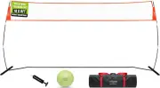 12FT/18FT Portable Volleyball Training Net for Hitting or Serving Drills, Outdoo