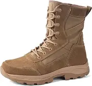 [ZHENSI] Desert Boots Mens Lightweight Hiking Outdoor Boots Side Zip Combat Camping Trekking Shoes