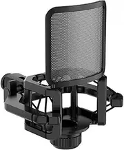 Microphone with Poop Filter - Univerrsal Microphone Shock Mount | Microphone Shock Mount with Poop Filter, Univerrsal Shock Mount for 21-62mm Diameter, Built-in Microphone Anti-Vibration Shield
