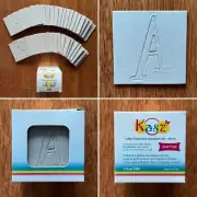 “WEIRD” ALPHABET CHIPBOARD LETTERS UPPERCASE scrapbooking 40 Pieces - B Kaszazz