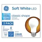 GE Classic Led Non-Dim A19 Light Bulb, 8 W, Soft White, 2/pack 93105686 CO. GE