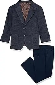 [Isaac Mizrahi] Boys' Slim Fit Herringbone Jacket and Pant Suit Set