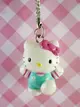 【震撼精品百貨】Hello Kitty 凱蒂貓 KITTY手機吊飾-KITTY走路造型-綠色 震撼日式精品百貨