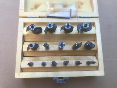 15-piece Router Bits Set - 1/4" shank Quality Product