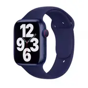 Silicone Sports Band For Apple Watch Series 4-7/SE 38mm 44mm Midnight Blue