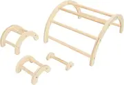 Chicken Perch, Wooden Chicken Roosting Bar Safe Chicken Wood Stand Arch Shape Chicken Toy Multipurpose Bird Perch Stand for Chick Hamsters Gerbils Mice Rodent and Small Animals