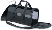 Petmate Soft-Sided Kennel Cab Pet Carrier, Black, for Dogs and Cats Up to 15 Pounds