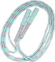 DINHEAROM 1Pc Adjustable Jumping Rope Soft Beaded Skipping Rope for Adults Tangle Exercise Equipment with Comfortable Handles for Fitness Training and Workouts