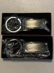 Lot Of 2 DEWAR'S Stainless Steel Spinner Key Chain / Key Ring NEW NIB