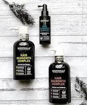 Kooswalla Hair Regrowth Complex Set - Anti Hair Loss Shampoo, Conditioner & Hair Spray with Biotin, DHT Blocker & Peppermint - SLS Free, Vegan, Gluten Free (3-Piece Kit)