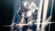 Anime digital art fan knight sword overlord touch me Playmat Gaming Mat Desk