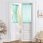 Short Sheer Door Curtain Closet Linen Textured Curtain Sheers Doorway Light