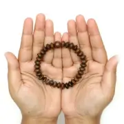 Lot 12 Johar Saucer-shape Wood 33-bead Elastic String 6mm Prayer Bead Bracelet