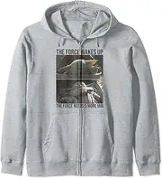 [STAR WARS] The Mandalorian Grogu The Force Meme Zip Hoodie