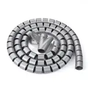 Spiral Tube Cable Flexible Cord Management Sleeve 3.0M / 10mm / Gray