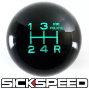 BLACK/TEAL BYE FELICIA SHIFT KNOB FOR 5 SPEED SHORT THROW SHIFTER 10X1.25 K01