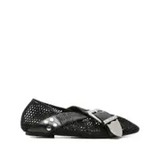 [Toga Pulla] Toga Pulla Buckle-detail Mesh-detail Flats 37 IT BLACK