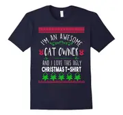 I’m a cat owner and I love this ugly Christmas t-shirt-Father's Day