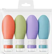 Travel Bottles For Toiletries | 4x LeakProof Toiletry Bottles For Travel | Refillable Traveling Size Liquid Containers, Portable Storage Organization Shampoo Conditioner Lotion