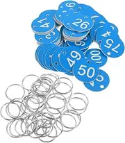SECFOU Key Tags for Label 30pcs Round Numbered Plastic Tags Versatile Metal Ring Attachment for Organizing